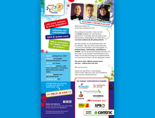 Ontmoet onze oud-leerlingen (en meer) op ons jubileumfeest!