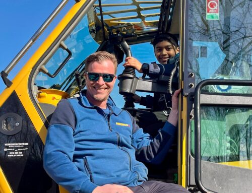 “Machtig, we mogen in de kraan!”